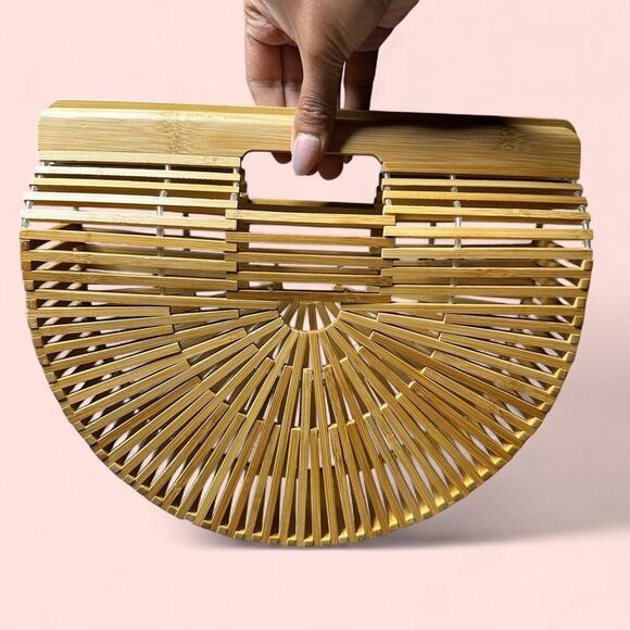 Bamboo Arc Bag – Coastal Boho Minimalist Summer Purse - Picture 2 of 8